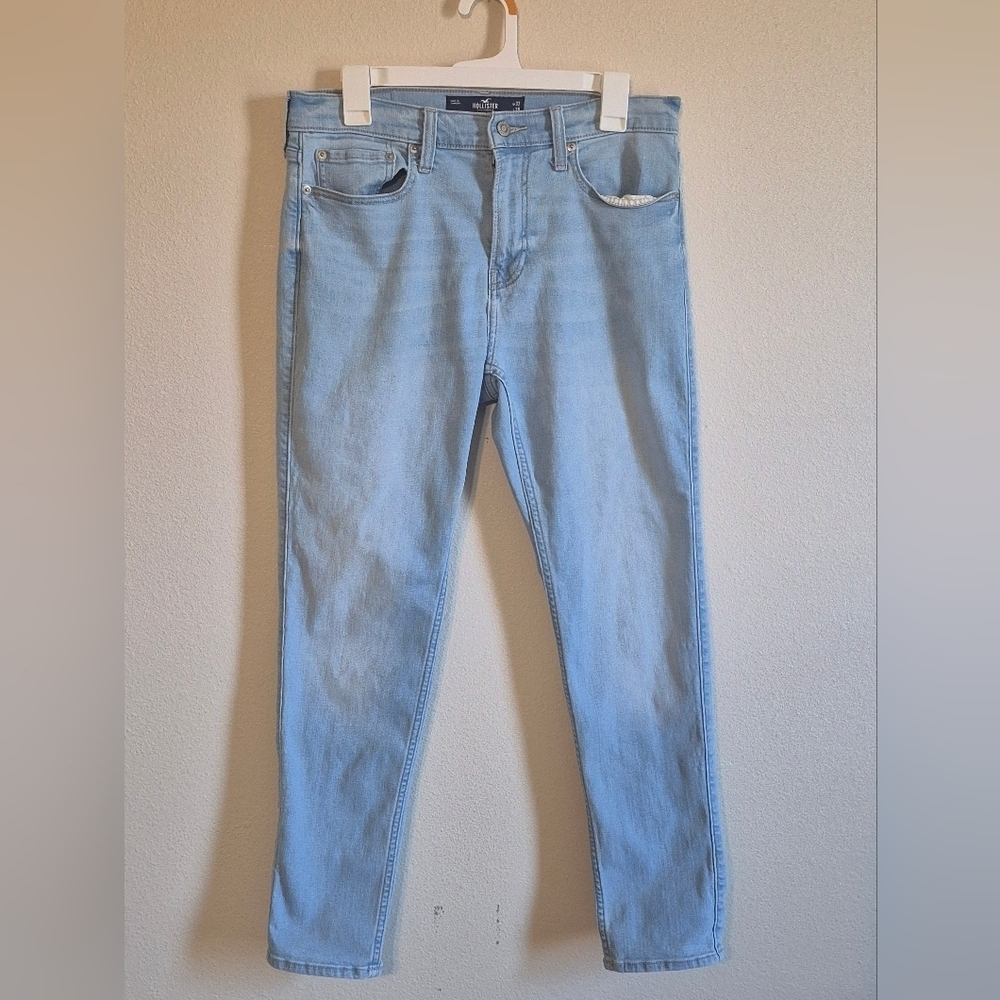 Hollister Men's Sky Blue Skinny Jeans